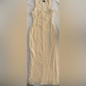 NEW ~ RACHEL ROY Long Fitted Cream Lace Maxi Dress Size XS